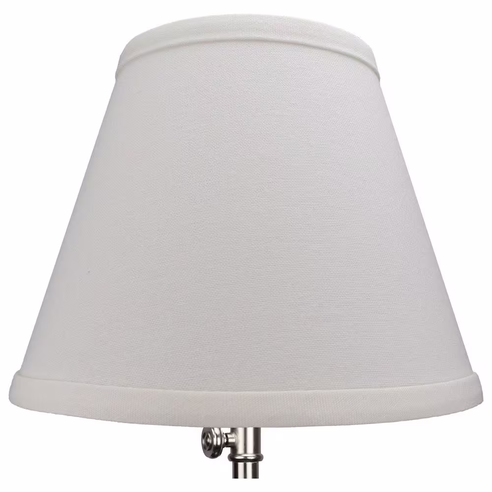 FenchelShades.com Fenchel Shades 5 in. Top Diameter x 9 in. Bottom Diameter x 7 in. Slant, Empire Lamp Shade - Linen Cream