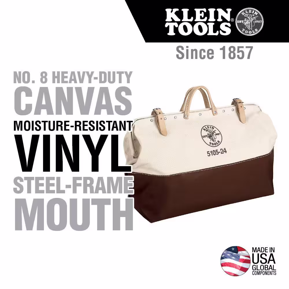 Klein Tools 24 in. High-Bottom Canvas Tool Bag