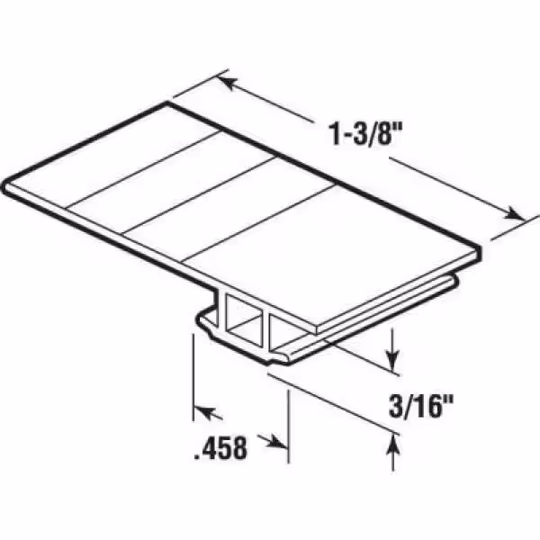 Prime-Line 7/8 in. to 1-3/8 in. x 7 ft. Black Vinyl Bug Seal