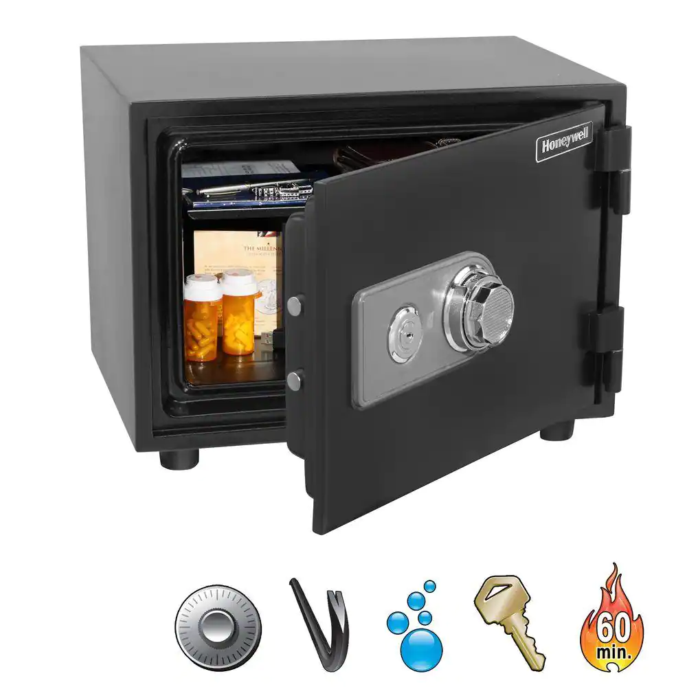 Honeywell 0.58 cu. ft. Fire Resistant Safe with Dual Combination and Key Lock Security