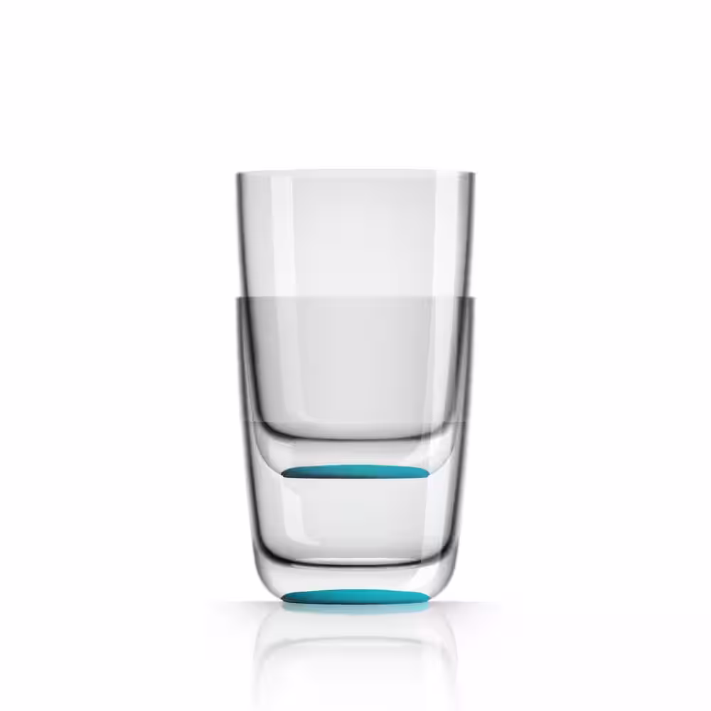 Palm Outdoor Australia Marc Newson Non-slip Forever-unbreakable 14 oz. Highball Tritan with Vivid-blue Non-Slip Base (2-Pack)