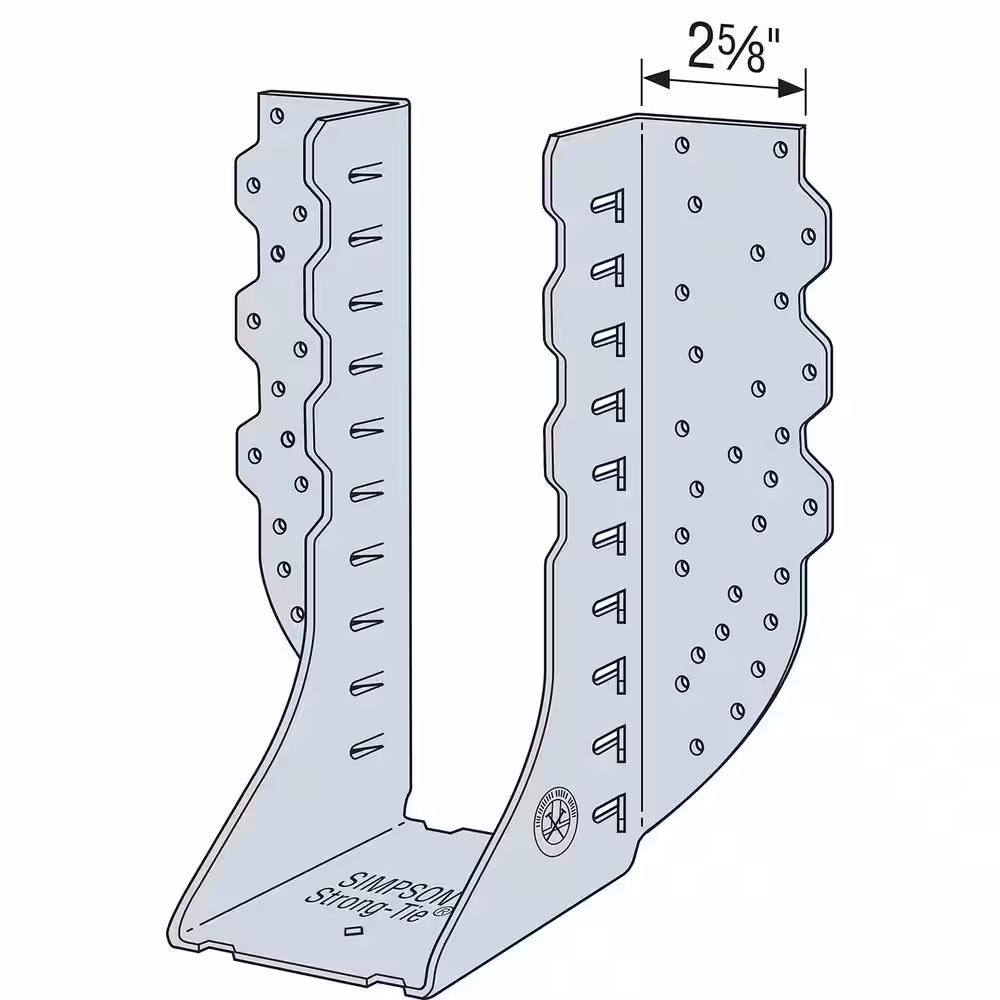 Simpson Strong-Tie HGUS Galvanized Face-Mount Joist Hanger for 3-1/8 in. x 12 in. Glulam