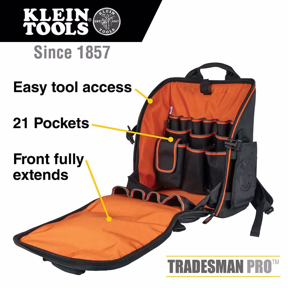 Klein Tools Tradesman Pro 17.25 in. Tool Station Backpack