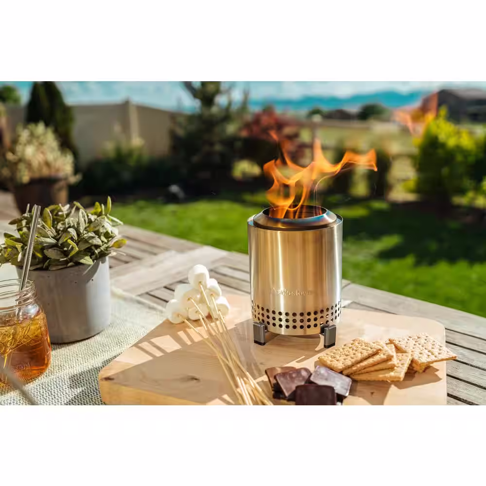 Solo Stove Mesa 5.1 in. x 6.8 in. Outdoor Stainless Steel Wood or Pellet Burning Fire Pit