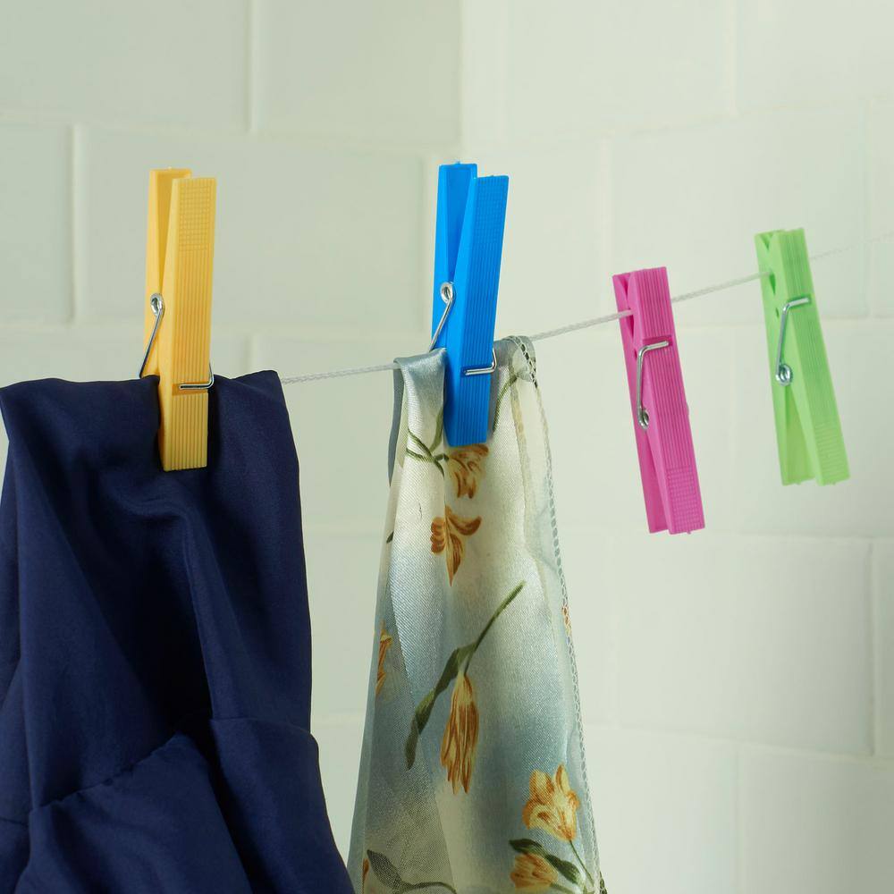 None 3 in. Plastic Indoor and Outdoor Clothespins
