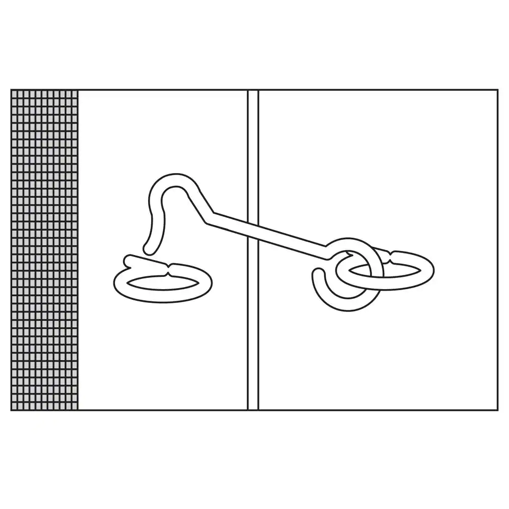 Everbilt 2-1/2 in. Black Hook and Eye (2-Pack)
