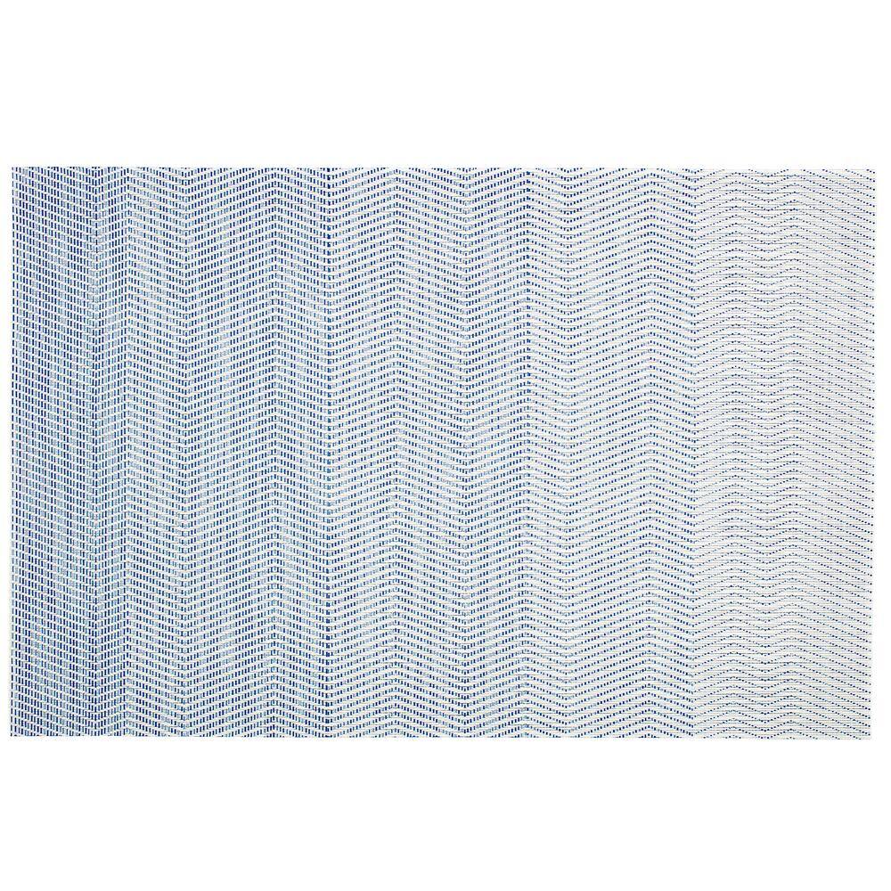 Kraftware EveryTable 18 in. x 12 in. Blue Waves PVC Placemat (Set of 6)