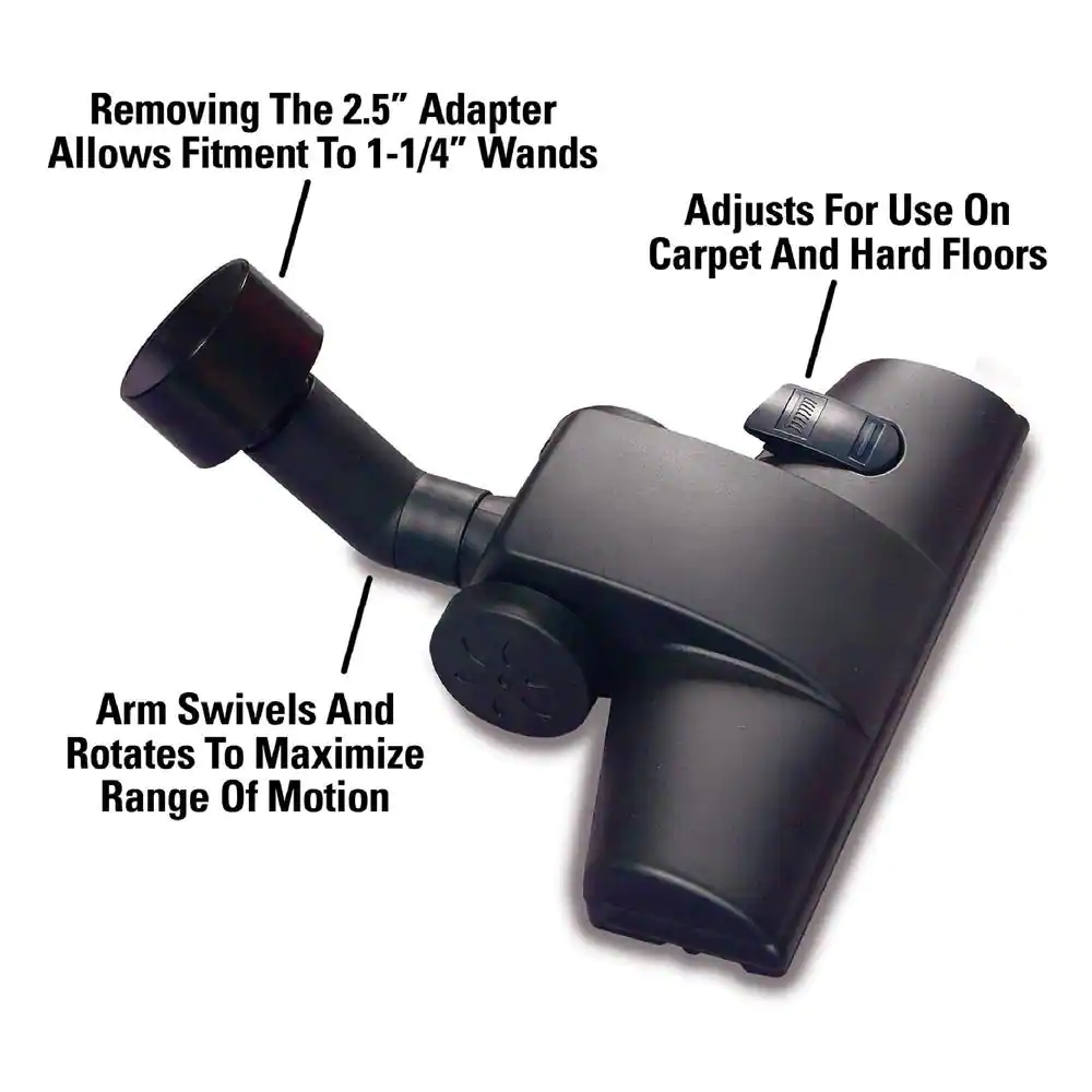 RIDGID 1-1/4 in. and 2-1/2 in. Carpet and Hard Floor Nozzle Accessory for RIDGID Wet/Dry Shop Vacuums