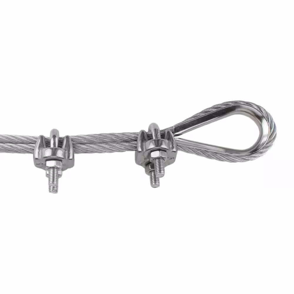 Crown Bolt 1/4 in. Stainless Steel Clamp Set