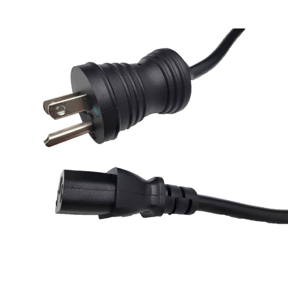 Micro Connectors, Inc 15 ft. 18/3 10 Amp Medical Grade Hospital AC Power Cord (NEMA 5-15PHG to IEC-60320-C13) Black
