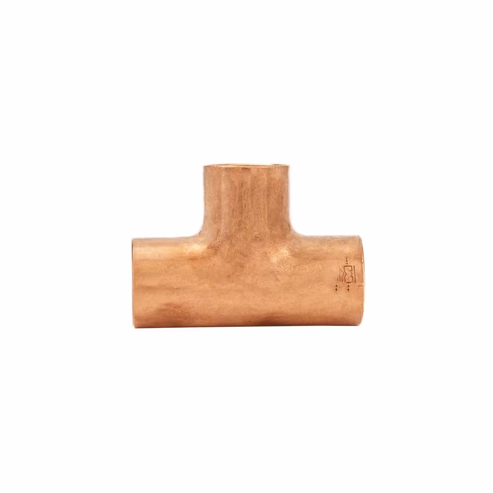 Everbilt 1/2 in. Copper Pressure Cup x Cup x Cup Tee Fitting