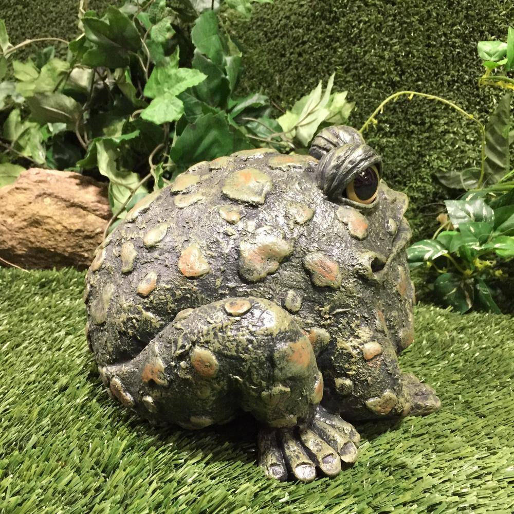 HOMESTYLES Toad Hollow 7 in. H Large Classic Toad Whimsical Home and Garden Statue