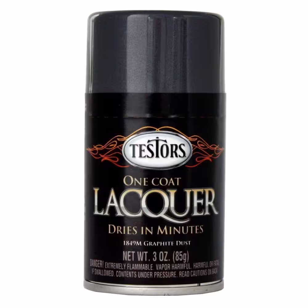 Testors 3 oz. Graphite Dust Lacquer Spray Paint (3-Pack)