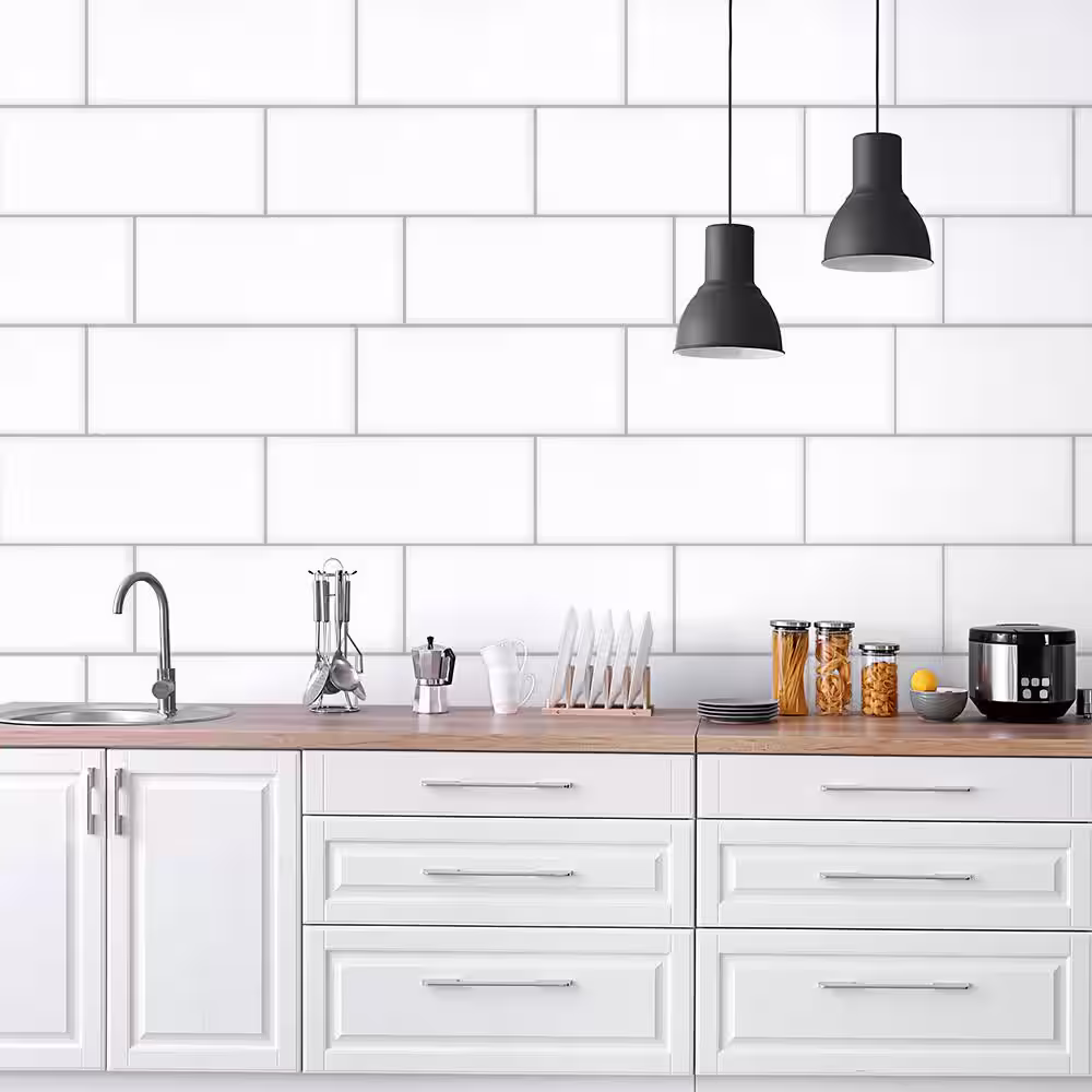 Jeffrey Court Allegro White 8 in. x 20 in. Glossy Subway Ceramic Wall Tile (10.764 sq. ft./Case)