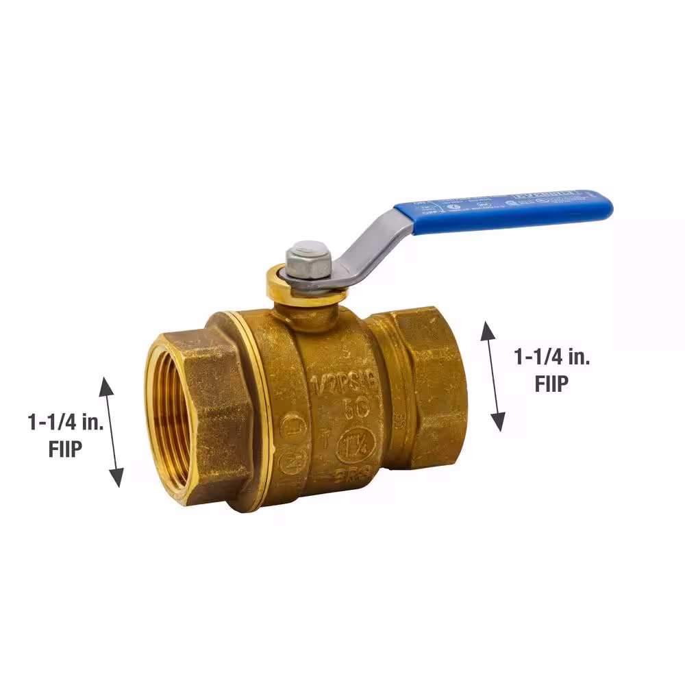 Everbilt 1-1/4 in. Brass FIP X FIP Ball Valve