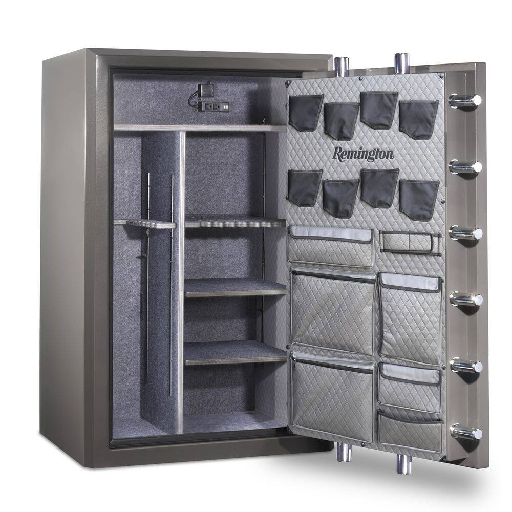 Remington Nitro 46-Gun Fireproof and Waterproof Gun Safe with Electronic Lock, Seltzer Gray Gloss
