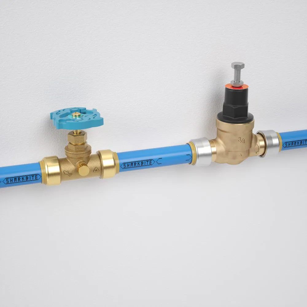 SharkBite 3/4 in. Push-to-Connect Brass Stop Valve with Drain