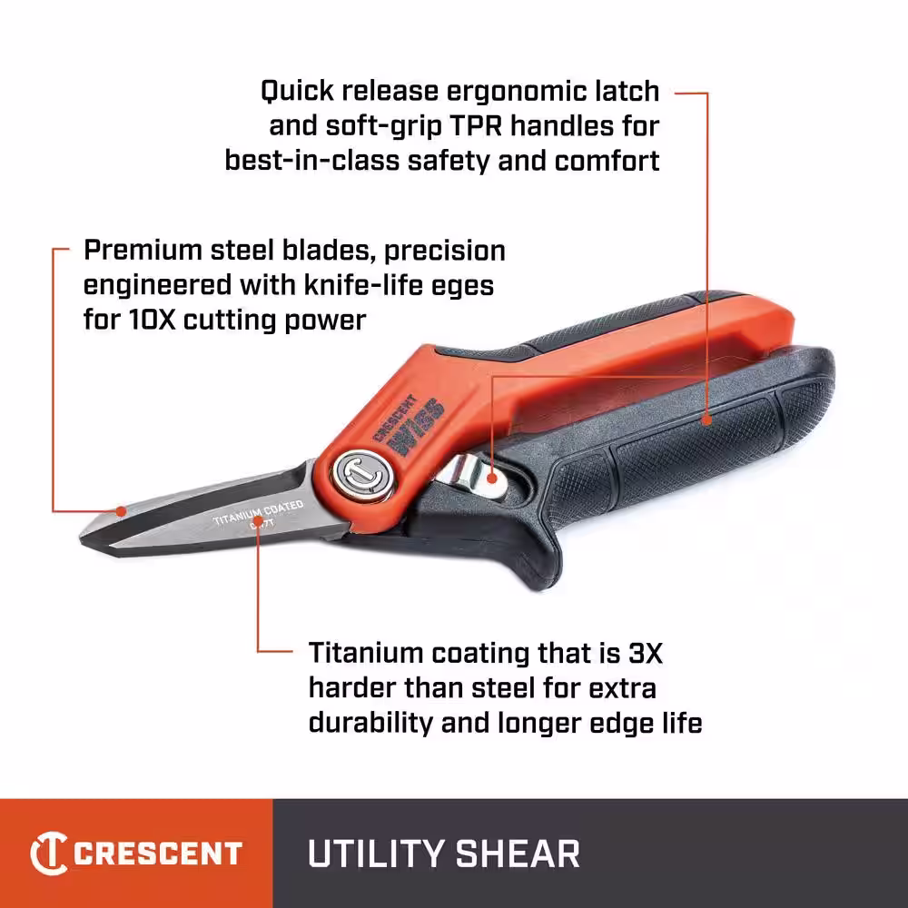 Wiss 7-1/2 in. Titanium Coated Tradesman Utility Shear