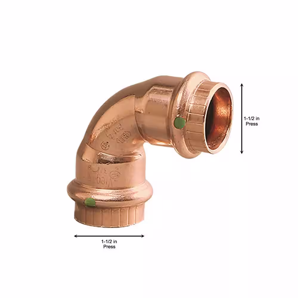 Viega ProPress 1-1/2 in. Press Copper 90Â° Elbow