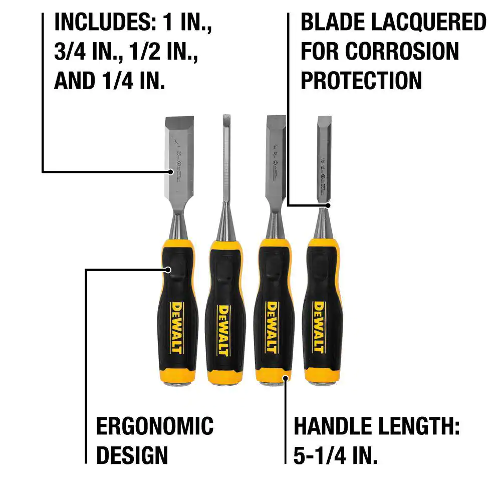 DEWALT Wood Chisel Set (4-Piece)