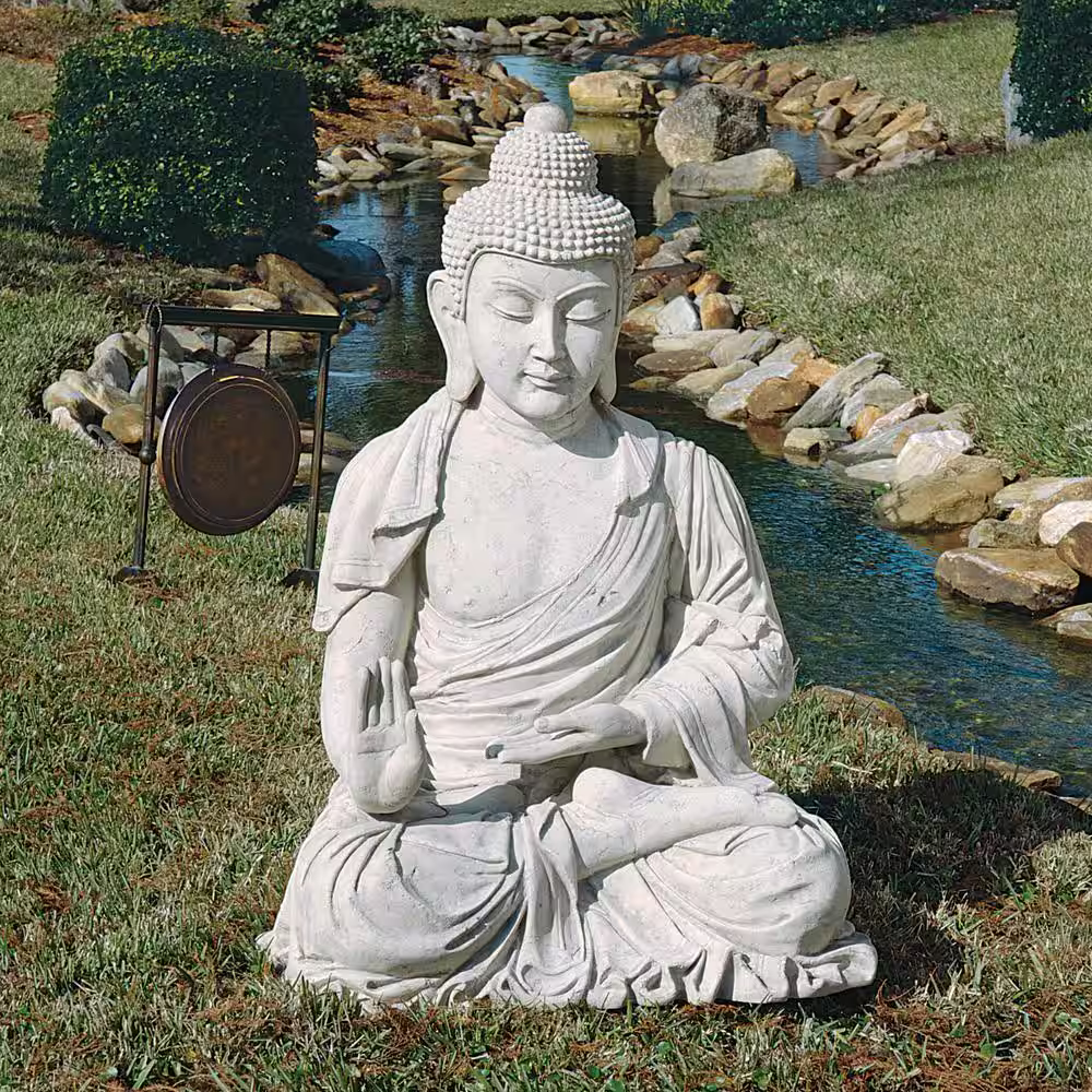 Design Toscano 48 in. H Meditative Buddha of the Grand Temple Giant Garden Statue