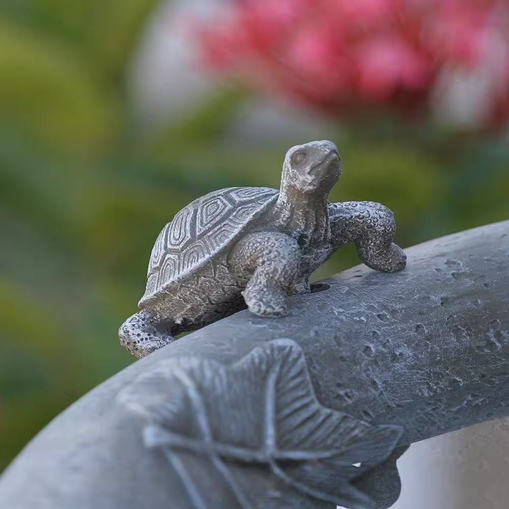 Smart Solar Country Gardens Weathered Stone Two-Tier Solar-on-Demand Fountain