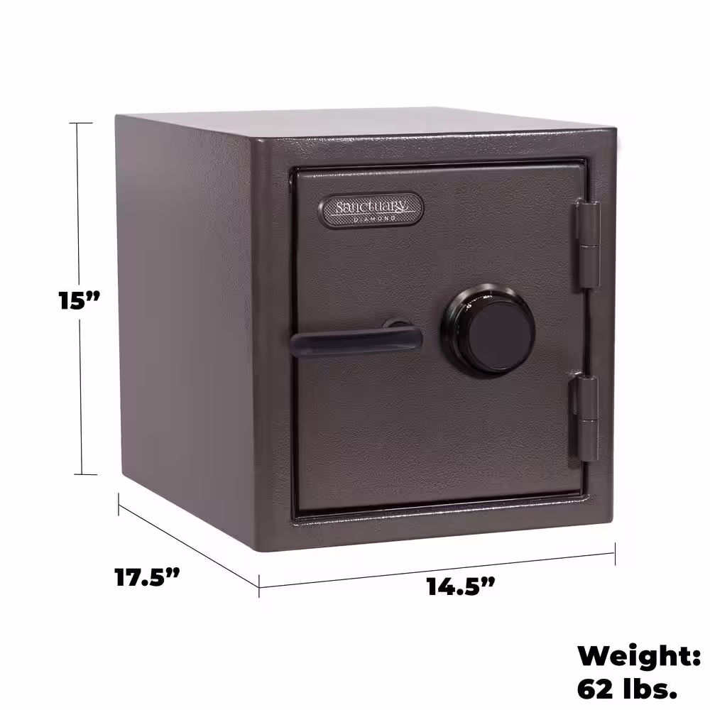 SANCTUARY Diamond 1.32 cu. ft. Fireproof/Waterproof Home & Office Safe with Combination Lock, Dark Gray Hammertone Finish