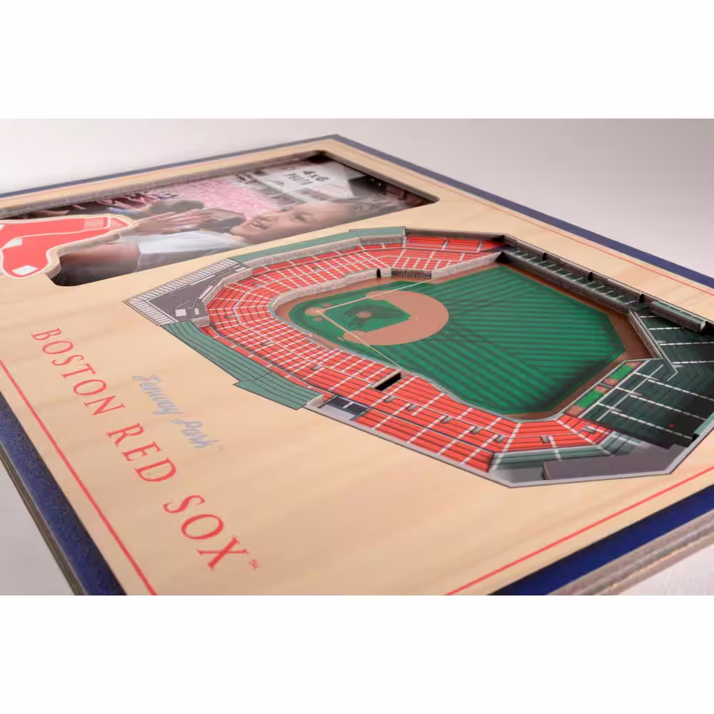 YouTheFan MLB Boston Red Sox Team Colored 3D StadiumView with 4 in. x 6 in. Picture Frame
