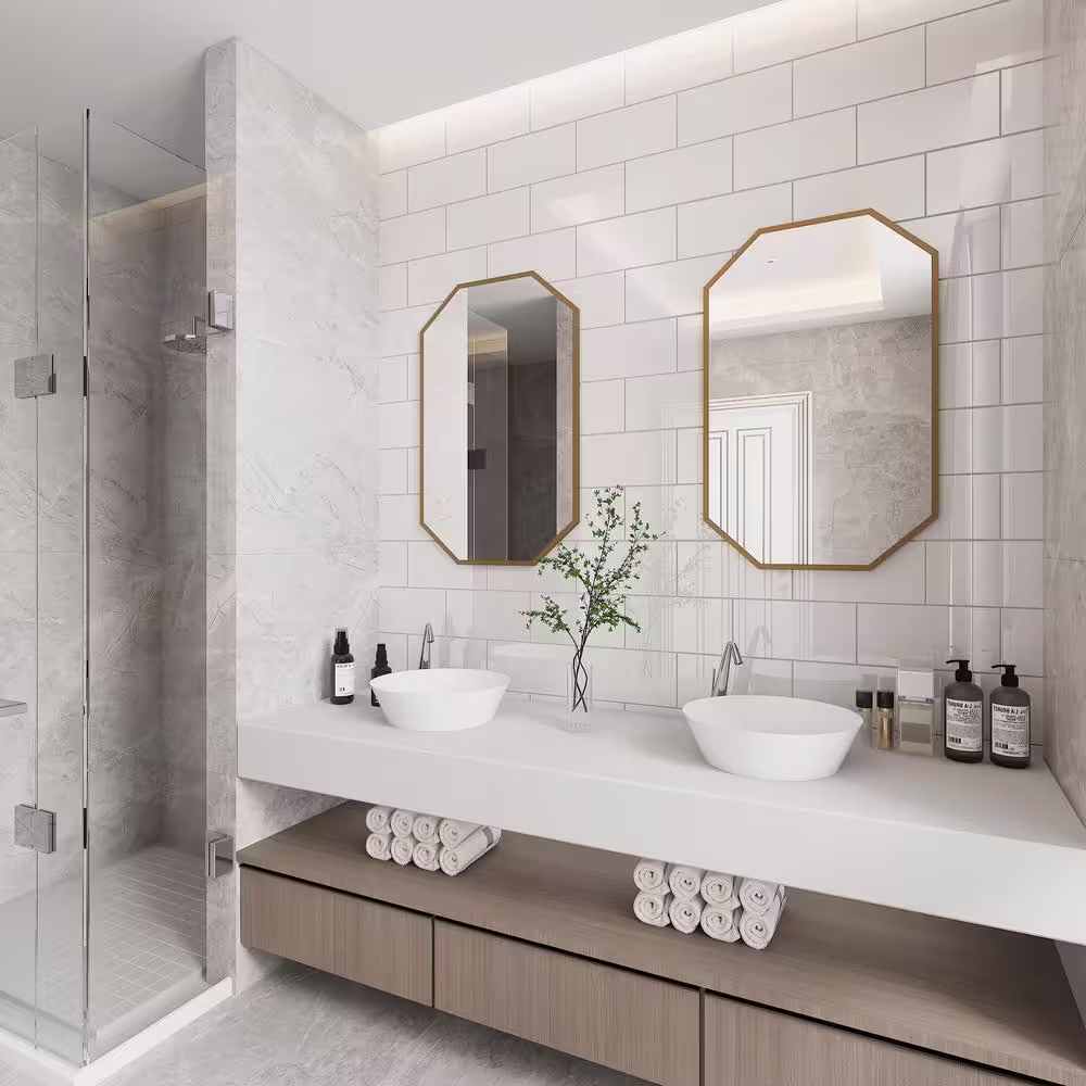 Giorbello Agreeable Gray 6 in. x 12 in. x 8mm Glass Subway Wall Tile (5 sq. ft./Case)