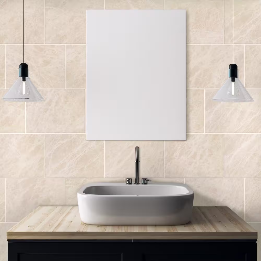 Florida Tile Home Collection Favrales Beige 10 in. x 13 in. Ceramic Wall Tile (12.64 sq. ft./case)