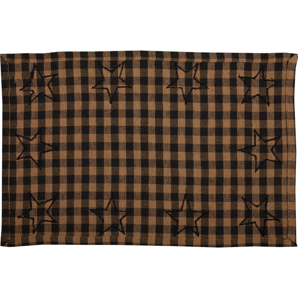 None Primitive Star 12 in. W x 18 in. L Blacks Raven Khaki Cotton Placemat (Set of 6)