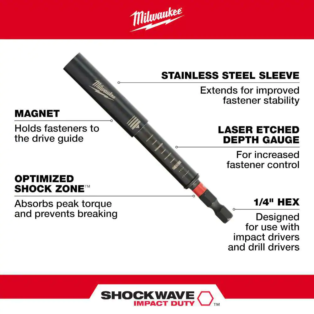 Milwaukee SHOCKWAVE Impact Duty 3 in. Magnetic Drive Guide
