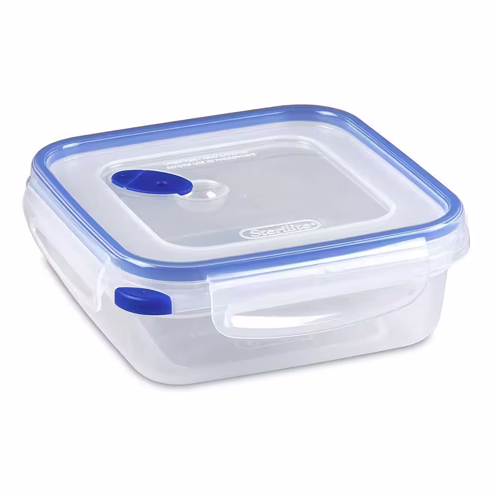Sterilite Ultra-Sea l4.0 Cup Square Food Storage Container, Blue (6-Pack)
