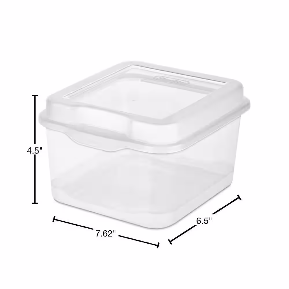 Sterilite 0.2 Gal. Plastic FlipTop Latching Storage Box in Clear (12-Pack)