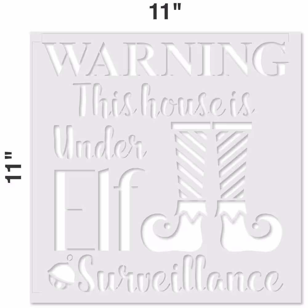 Designer Stencils Elf Surveillance Stencil and Free Bonus Stencil