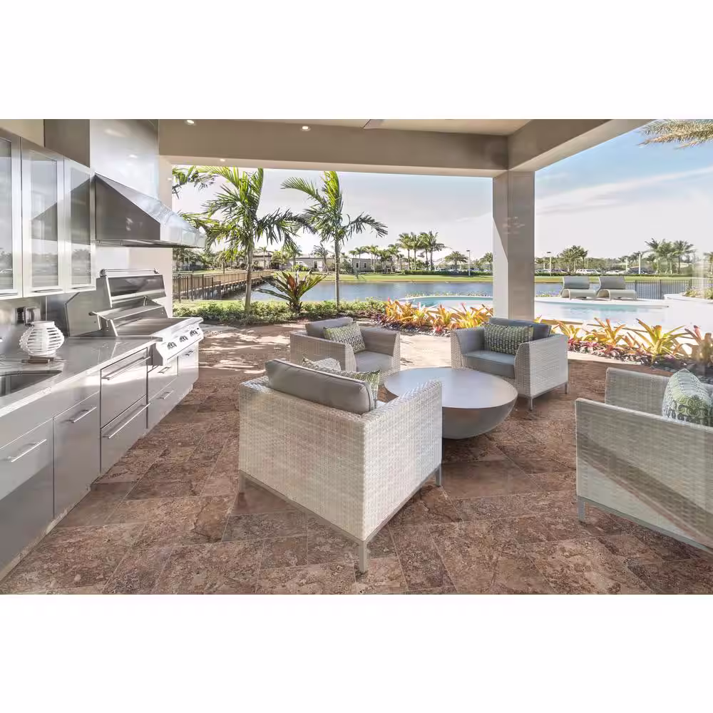 MSI Mediterranean Walnut 16 in. x 24 in. Honed Travertine Stone Look Floor and Wall Tile (80 sq. ft./Pallet)