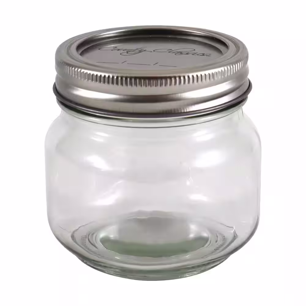 COUNTRY CLASSICS 6 oz. Mini Wide Mouth Glass Canning Jar (2 packs of 4)