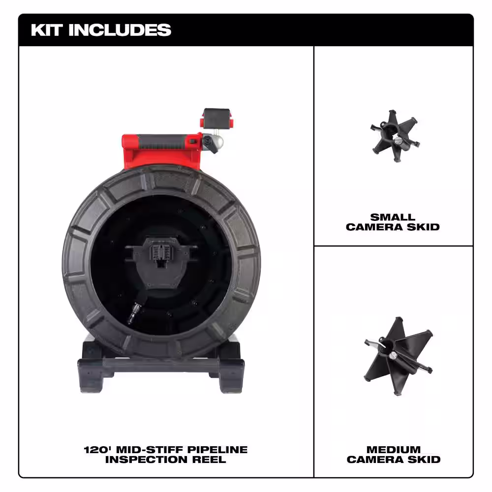 Milwaukee M18 18-Volt Lithium-Ion Cordless 120 ft. Pipeline Inspection System Image Reel (Tool-Only)