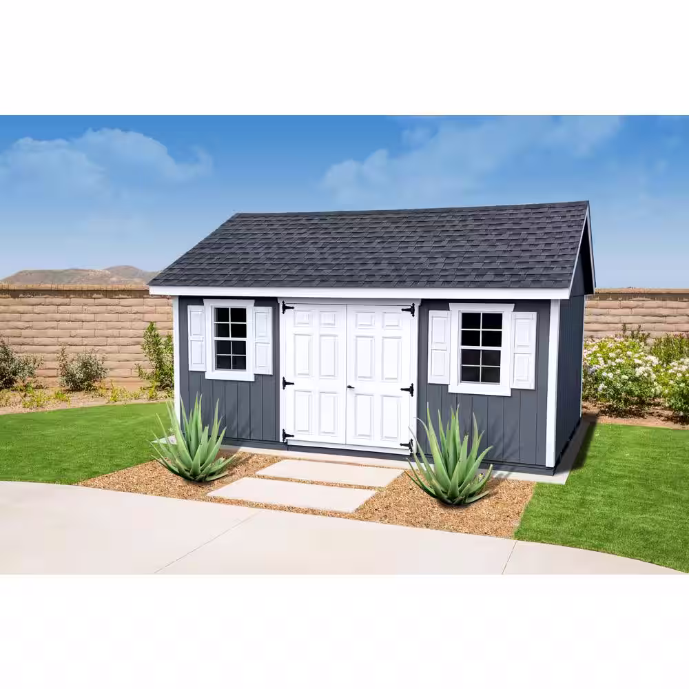None Fairmont 18 ft. W x 10 ft. D Wood Storage Shed Kit without Floor 180 sq. ft.