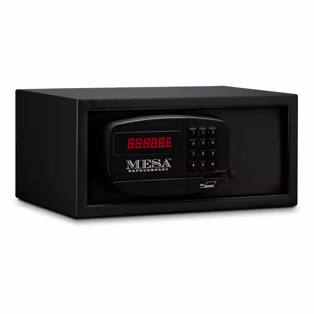 Mesa Safe 0.4 cu. ft. All Steel Hotel Safe with Electronic Lock, Black