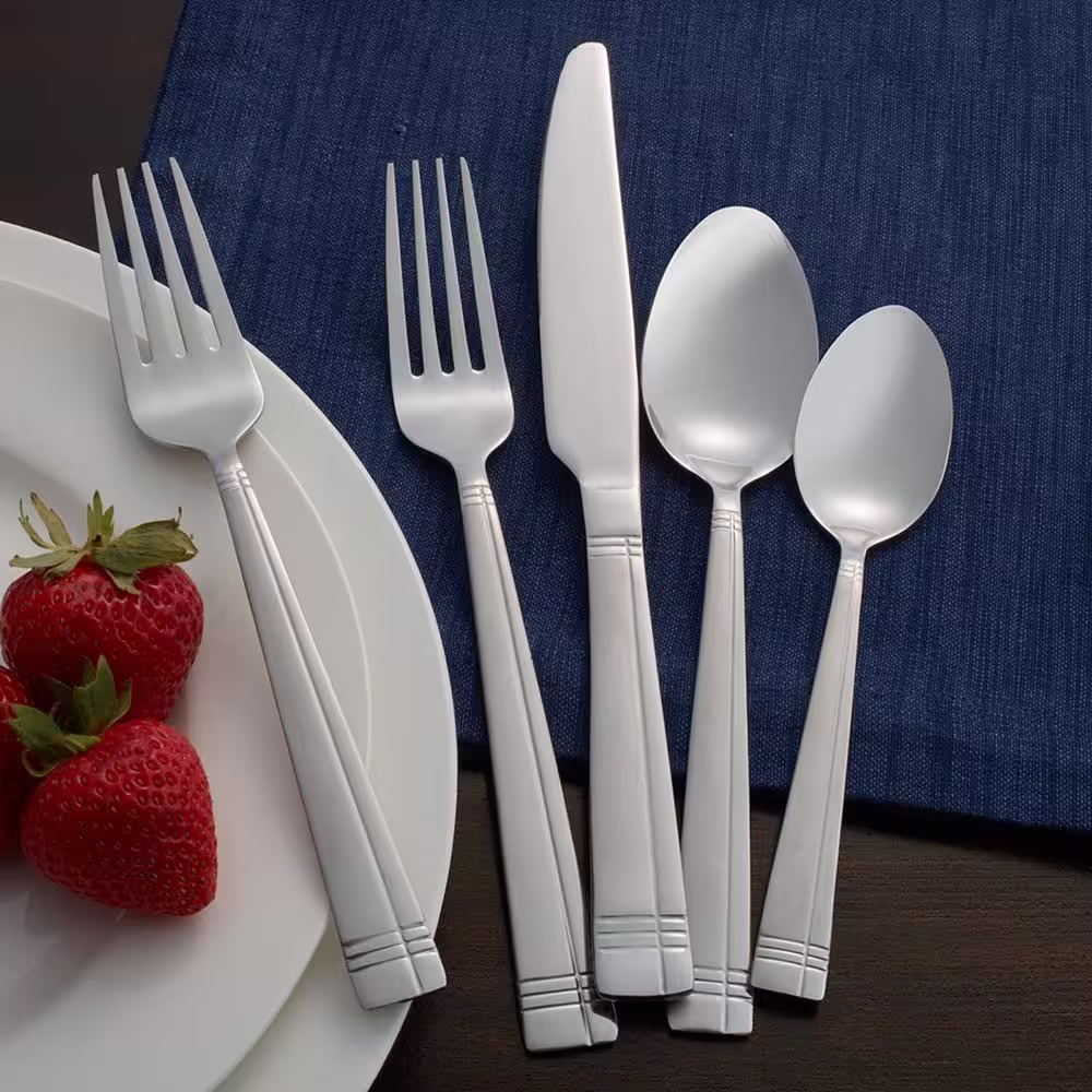 International Silver Dawson Frost 20-Piece 18/0 Stainless Steel Flatware Set (Service for 4)
