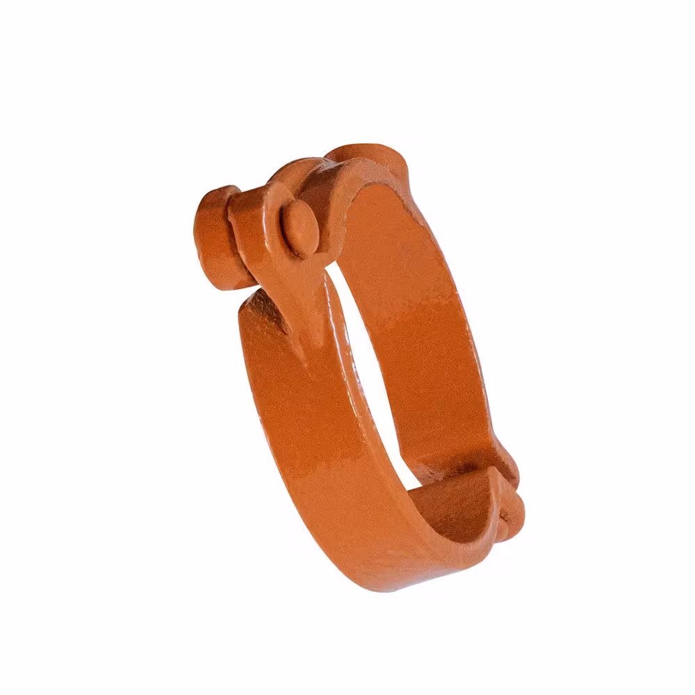 The Plumber's Choice 1 in. Hinged Split Ring Pipe Hanger in Copper Epoxy Coated Iron