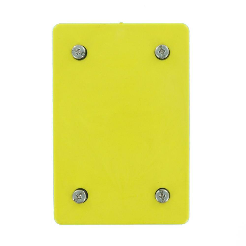 Leviton Wetguard Outlet Blank Plate and Gasket, Yellow