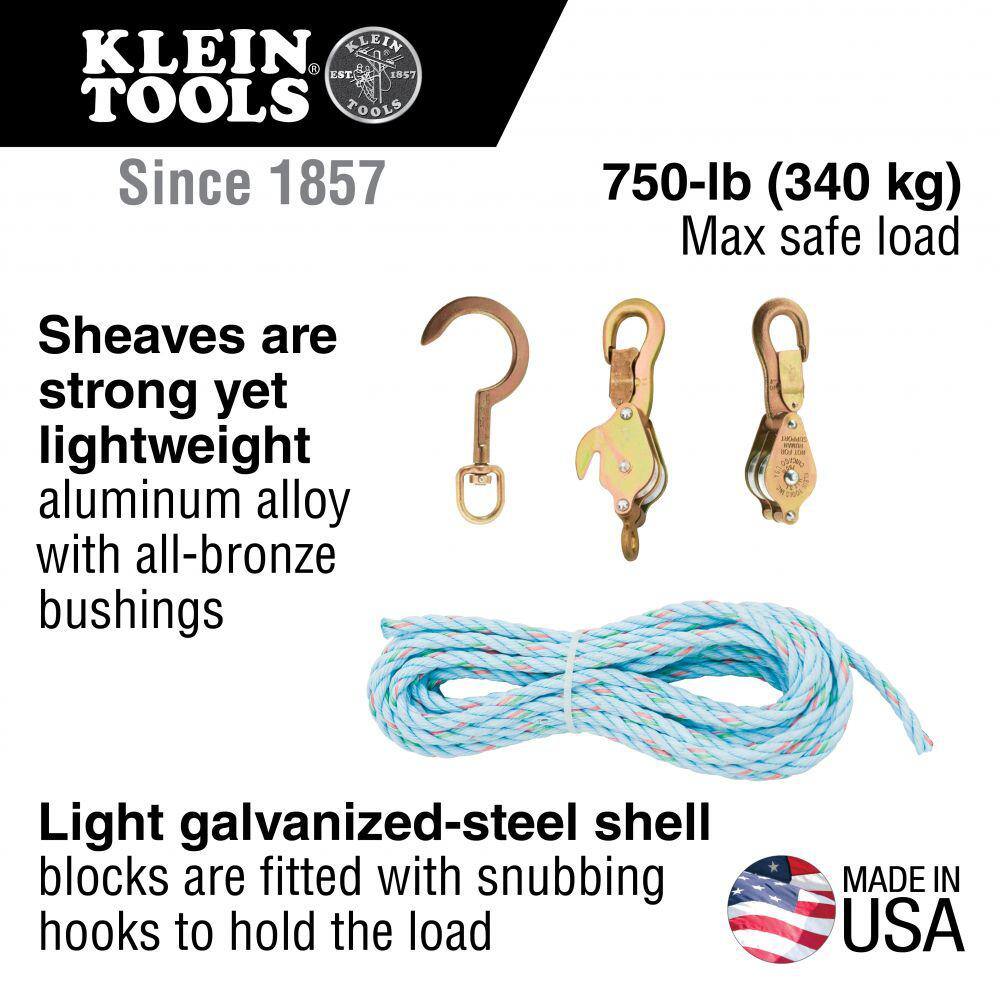Klein Tools Block and Tackle with Cat. No. 268 Block