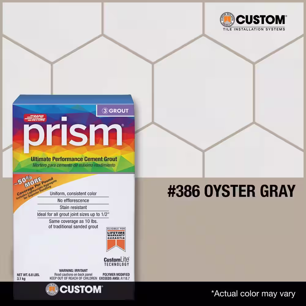 Custom Building Products Prism #386 Oyster Gray 17 lb. Ultimate Performance Grout