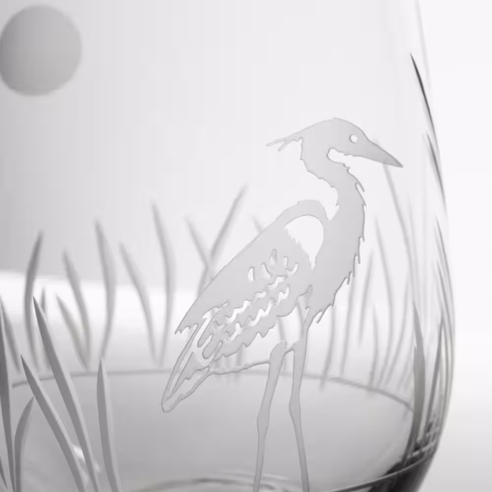 Rolf Glass Heron 17 oz. Stemless Wine Glass (Set of 4)