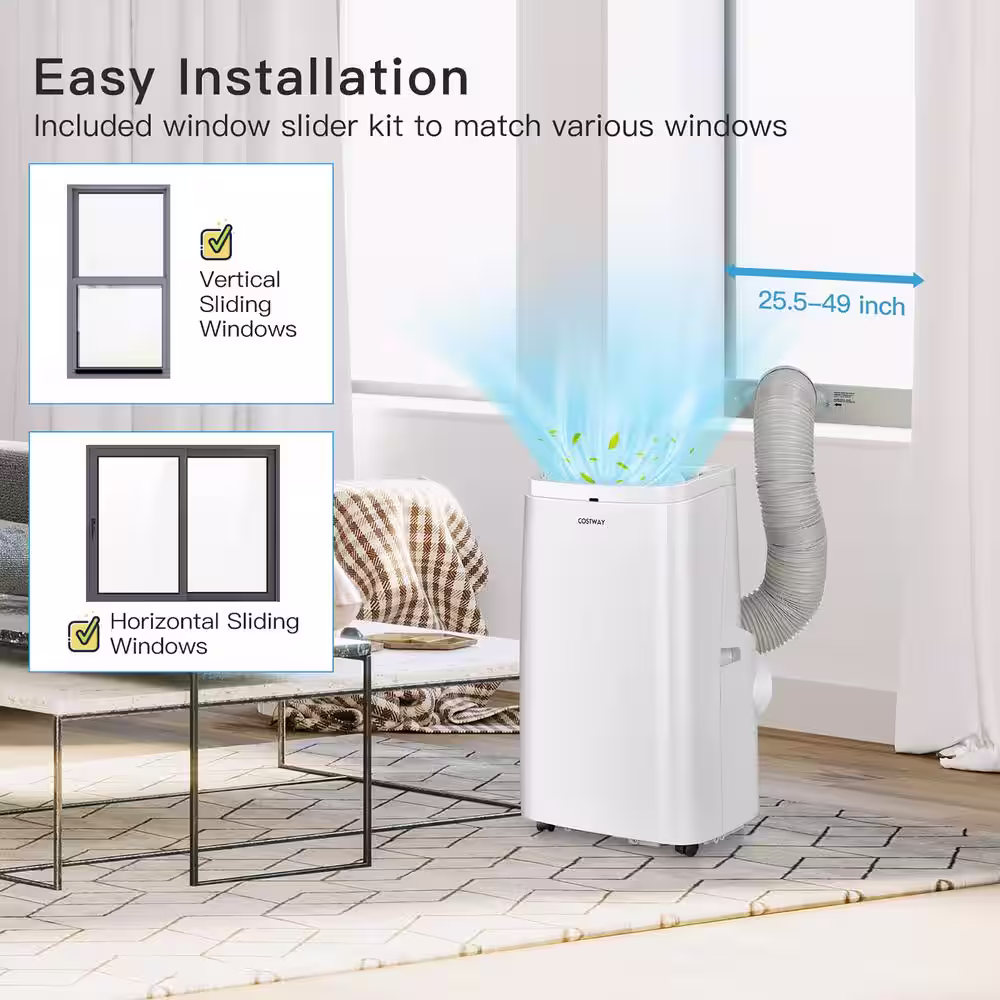 Costway 12000BTU Portable Air 450 sq.ft. Conditioner 3-in-1 Air Cooler Fan Dehumidifier w/Remote