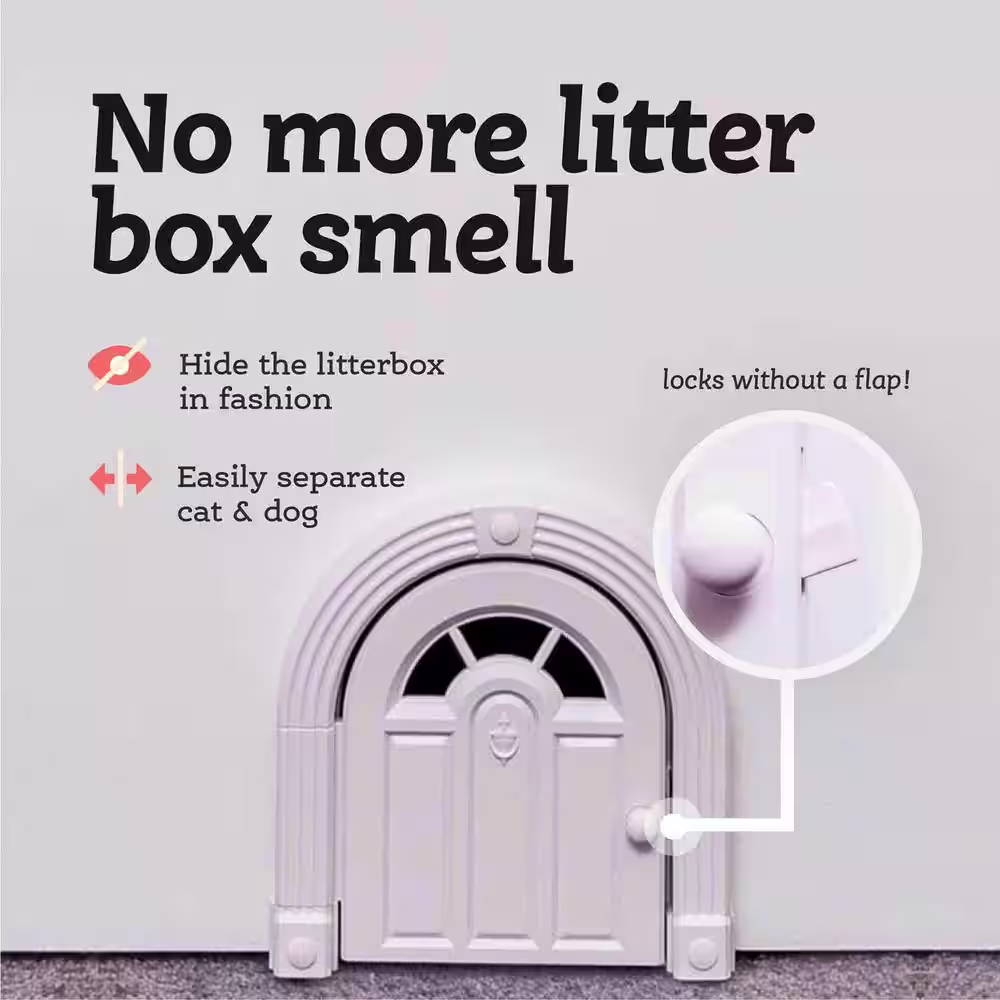 None 9.25 in. x 9 in. Interior Cat Door and Pet Door