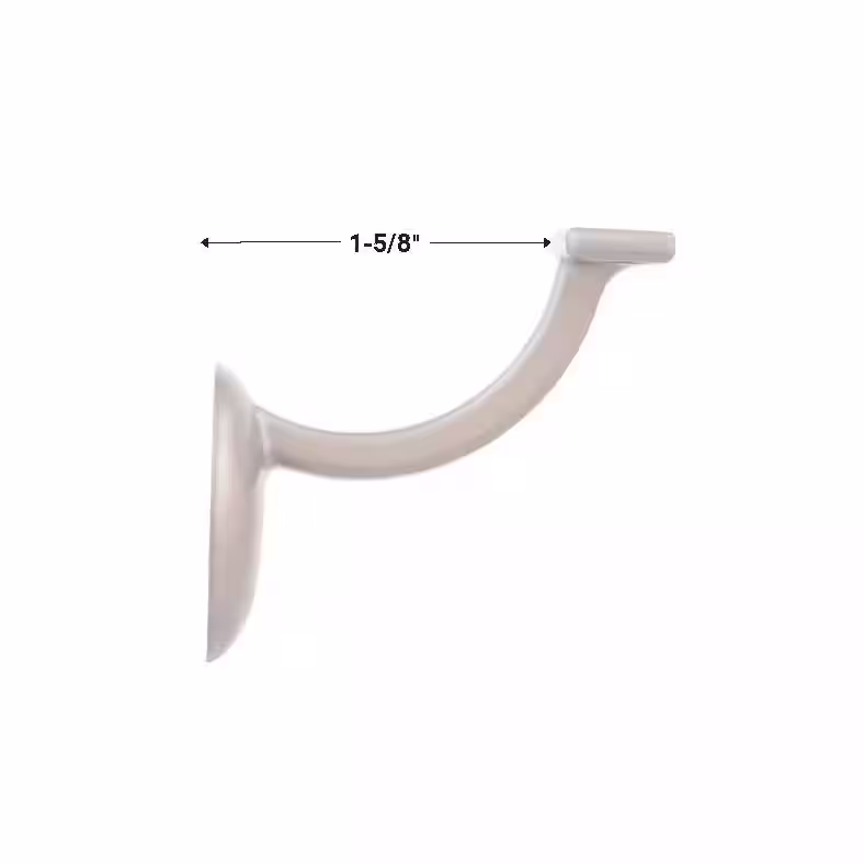 EVERMARK Stair Parts 601-B-MD Brushed Nickel Stair-Rail Wall Bracket Accessory