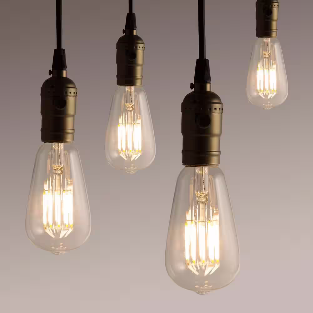 YANSUN 100-Watt Equivalent ST64 Edison LED Light Bulb in Warm White 2700K (4-Pack)